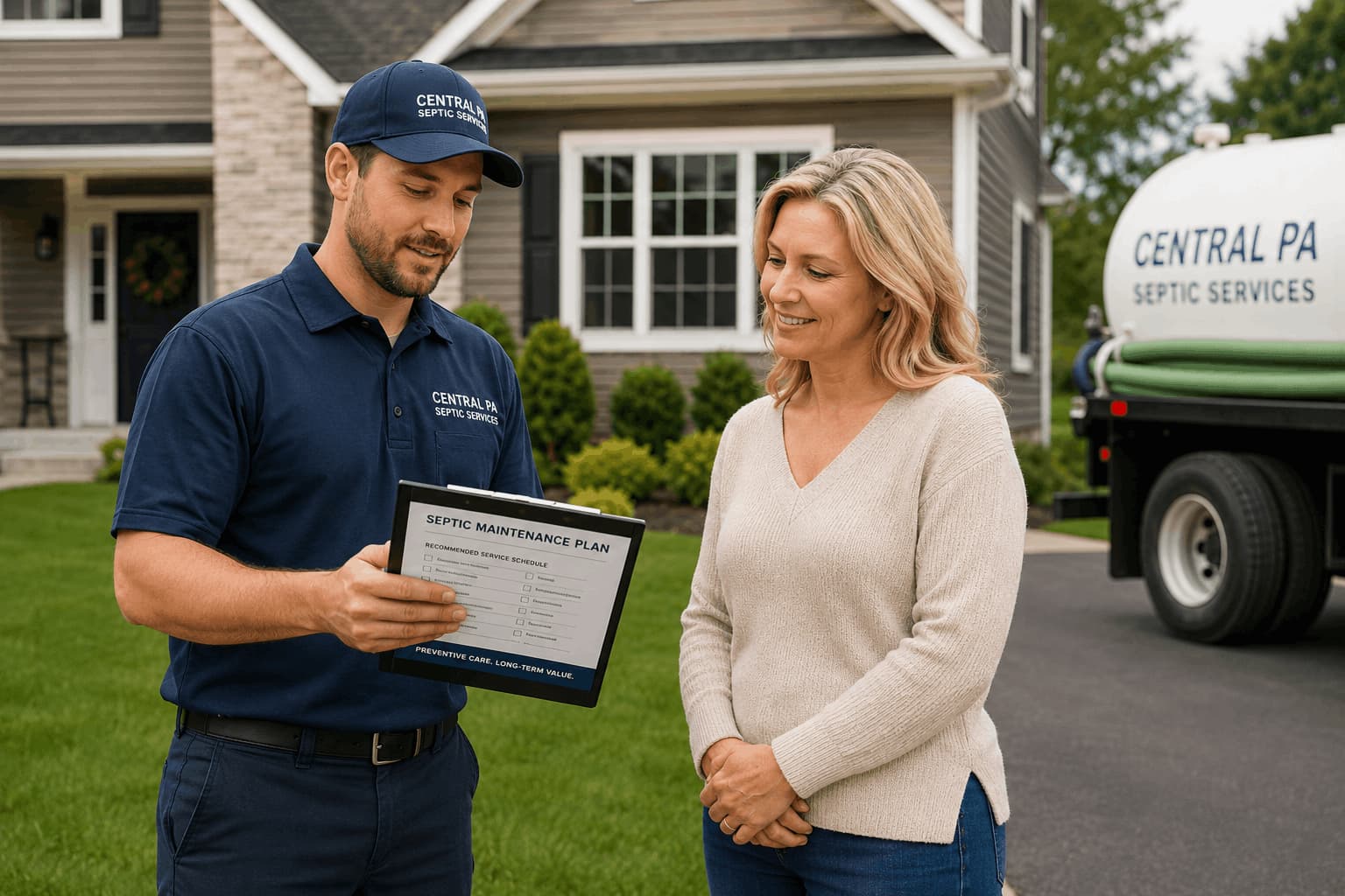 Septic maintenance plan service